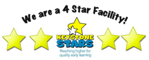 We are designated as a 4 star facility by Keystone Stars